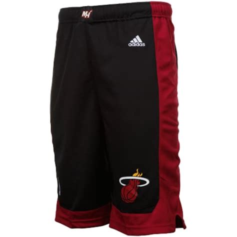 adidas miami heat youth replica shorts - black|miami heat youth apparel.